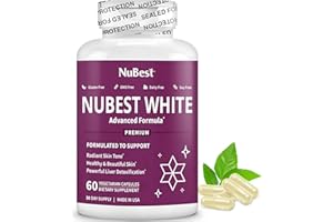NuBest White - Glutathione 400mg & Milk Thistle Extract - Skin Brightening Supplement - Supports Beautiful and Radiant Skin - Antioxidant & Detoxification - 1 Pack | 1 Months Supply