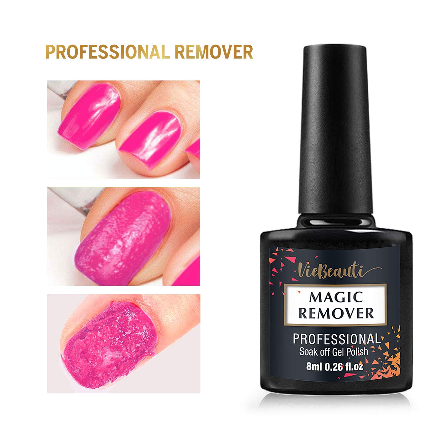 VieBeauti New Professional Magic Gel Nail Polish Remover, Lift Soak-Off Gel Nail Polish Easily. 2Pcs : Beauty