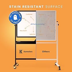 Rolling Dry Erase Board 46 x 32 - Large Portable