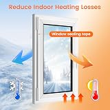 BQMEZRNUS Window Weather Sealing Tape 2in x 32.8ft Clear Adhesive Sealant view 4