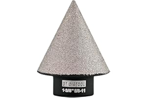 DT-DIATOOL Diamond Beveling Chamfer Bits - Diamond Countersink Drill Bit 1-3/8 Inch x 5/8"-11 Thread for Enlarging Trimming S