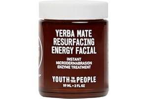Youth To The People Yerba Mate Resurfacing Energy Facial (2 fl oz), Microdermabrasion Face Scrub, Smooths Skin Texture, Active Enzymes, Sustainable Micro-Exfoliants, Caffeine, Vegan