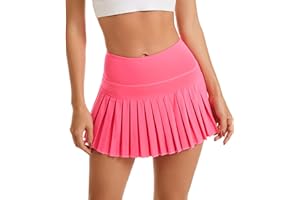 Yknktstc Women Tennis Skirt with Pocket Pleated Golf Skort Active Workout Running Athletic Shorts