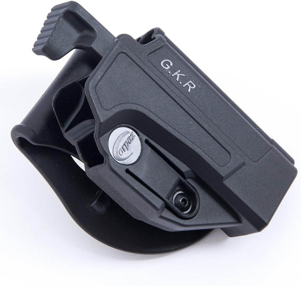 Orpaz Glock Thumb Release Holster Polymer Rotation Paddle/Belt w/Tension Adjustment Fits Glock 17/19/22/23/25/26/27/31/32/34/35