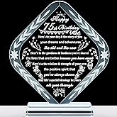 YWHL 75th Birthday Gifts for Women Men Crystal Bday Decorations Presents for 75 Years Old Happy 75th Birthday Gift Ideas for Mom Grandma Wife
