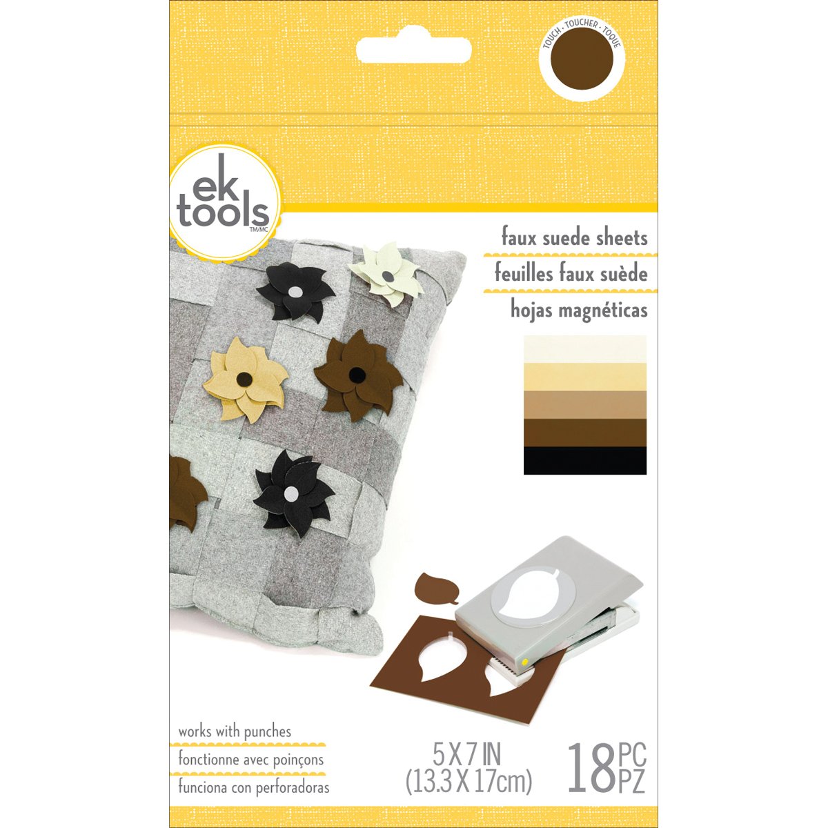 EK Success Faux Suede Neutrals Sheets, Multi-Colour