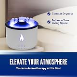 CUQOO Volcano Humidifier 360ml Jellyfish Mist Flame Diffuser Pulsating Mode view 5