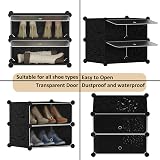 HOMIDEC 10-Tier Shoe Rack with Doors Narrow Dustproof Storage Cabinet view 4