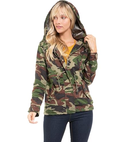 S13 New York Ladies' Anorak Jacket (Military Green, Small) at