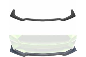 KUAFU 3Pcs Front Bumper Lip Splitter Compatible with 2018-2023 Ford Mustang GT Model Under Chin Spoiler Air Dam Body Kit Carbon Fiber Color