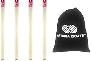 FRANK A. EDMUNDS CO. Frank A. Edmunds Regular Canvas Stretcher Bars 24 Inches x 3/4 Inch 4-Pack with Small Project Bag