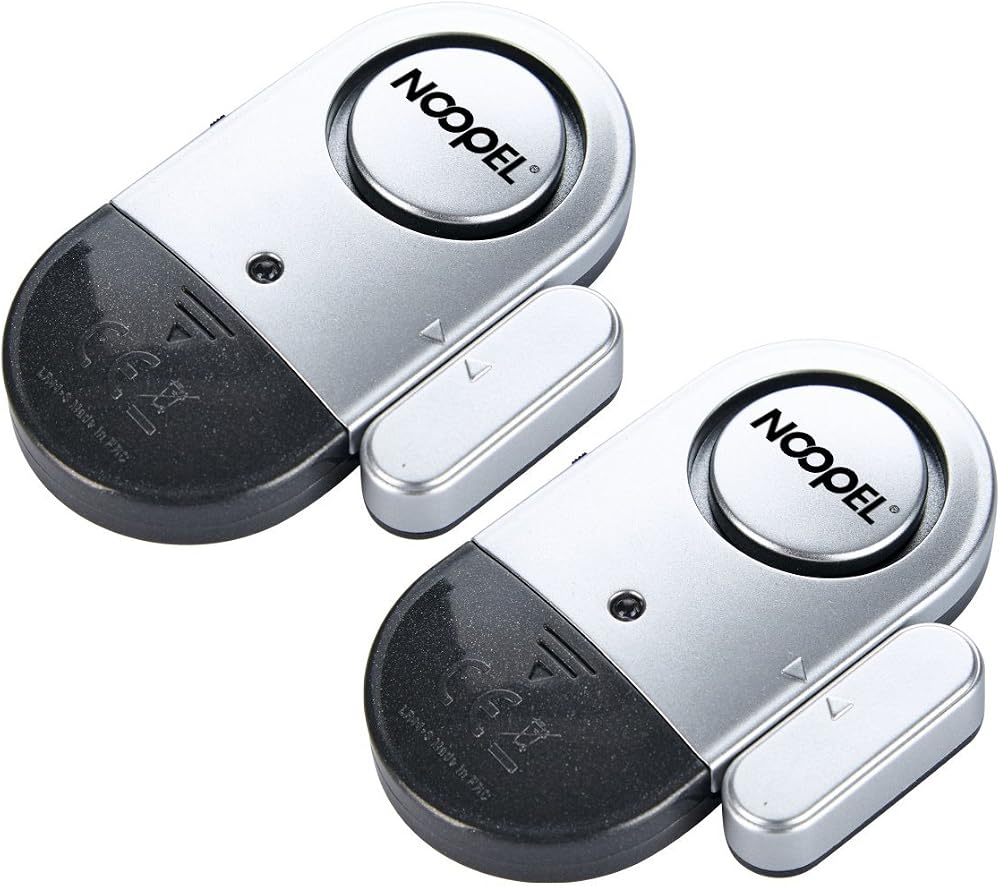 Noopel Door Alarm Sensor 120dB Wireless Magnetic Window Burglar 2 Pack