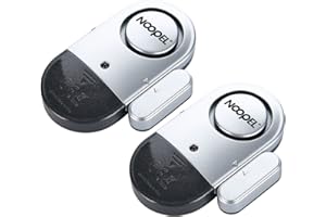 NOOPEL Door Alarms for Kids Safety, 120dB Loud Window Alarms for Home Security, Pool Alarm Door Alarm Sensor for House Hotel Apartment Sheds Caravans, 2 Pack