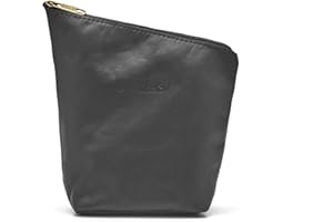 BALIBETOV Handmade Genuine Leather Yerba Container I Yerba Mate Container I Modern Practical Yerbero for Men, Women at Work, Outdoor, Travel, Picnic (Black)