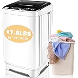 17.8Lbs Portable Washing Machine, 2.3 Cu.ft Portable Washer with Drain Pump, Faucet Adaptor, 10 Wash Programs/8 Water Levels
