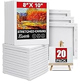 20 Pack Canvases for Painting with 8x10, Painting Canvas for Oil & Acrylic Paint.