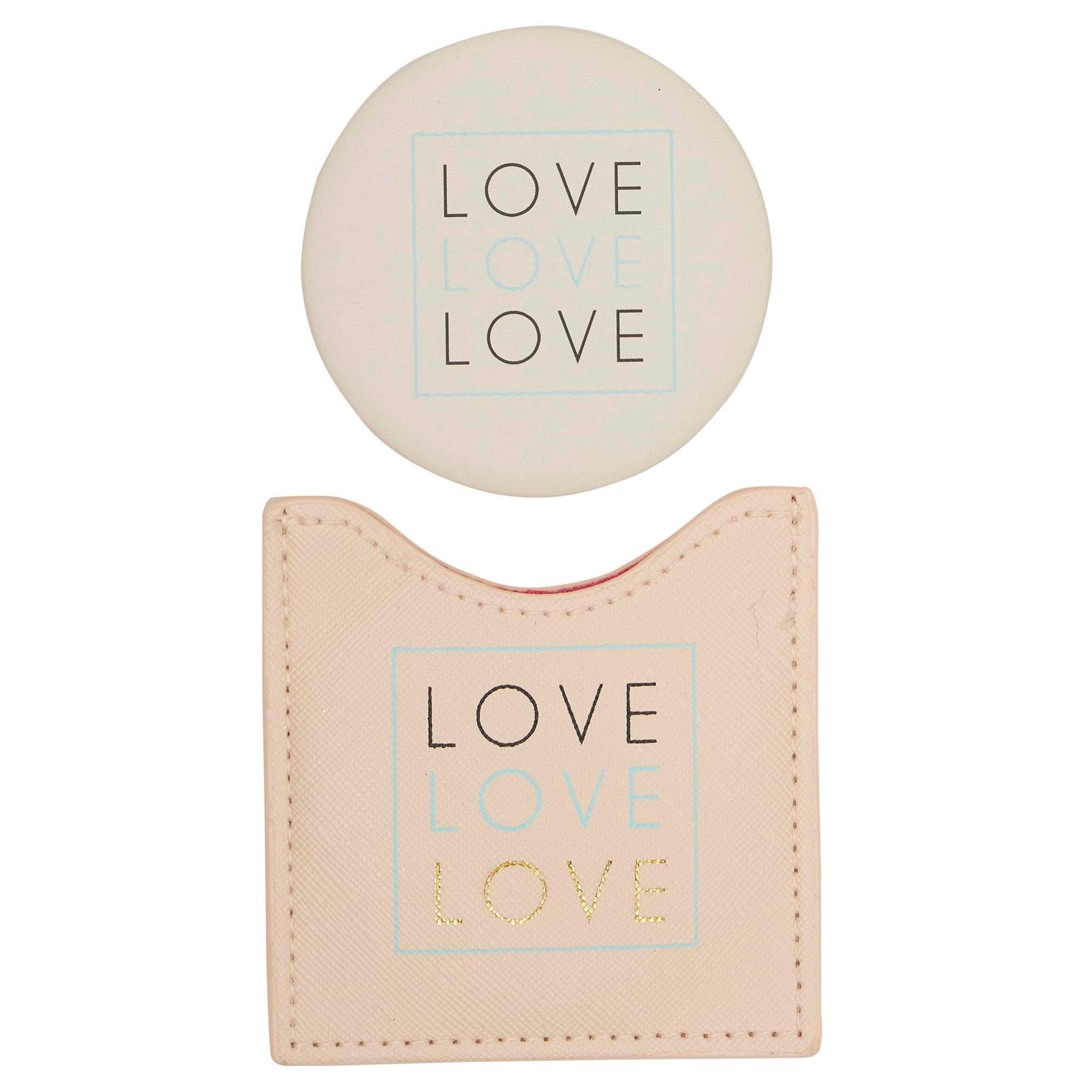 Draeger – Love Mirror – Round Pocket Mirror to Take Anywhere, All Occasions – Dimensions 8.5 cm x 8 cm