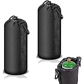 Euslbak 2 pcs1lb propane cylinder tank protective cover.1lb propane tank insulated cover,small1lb propane tank storage bag,1lb/16 oz Fuel Cylinder storage bag,Refillable Propane Cylinder Tank Cover.