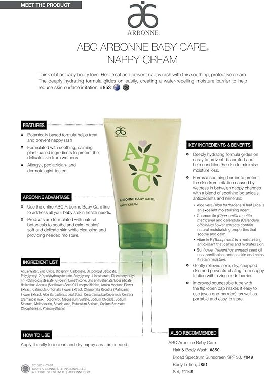 arbonne baby care set