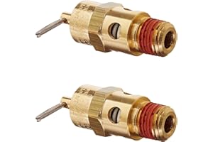 MTQY 2PCS 1/4 Inch NPT 175 PSI Air Compressor Pressure Relief Safety Valve Brass Automatic Air Vent Valve NPT Threaded Air Compressor Part for Air Compressor Air and Water Discharge