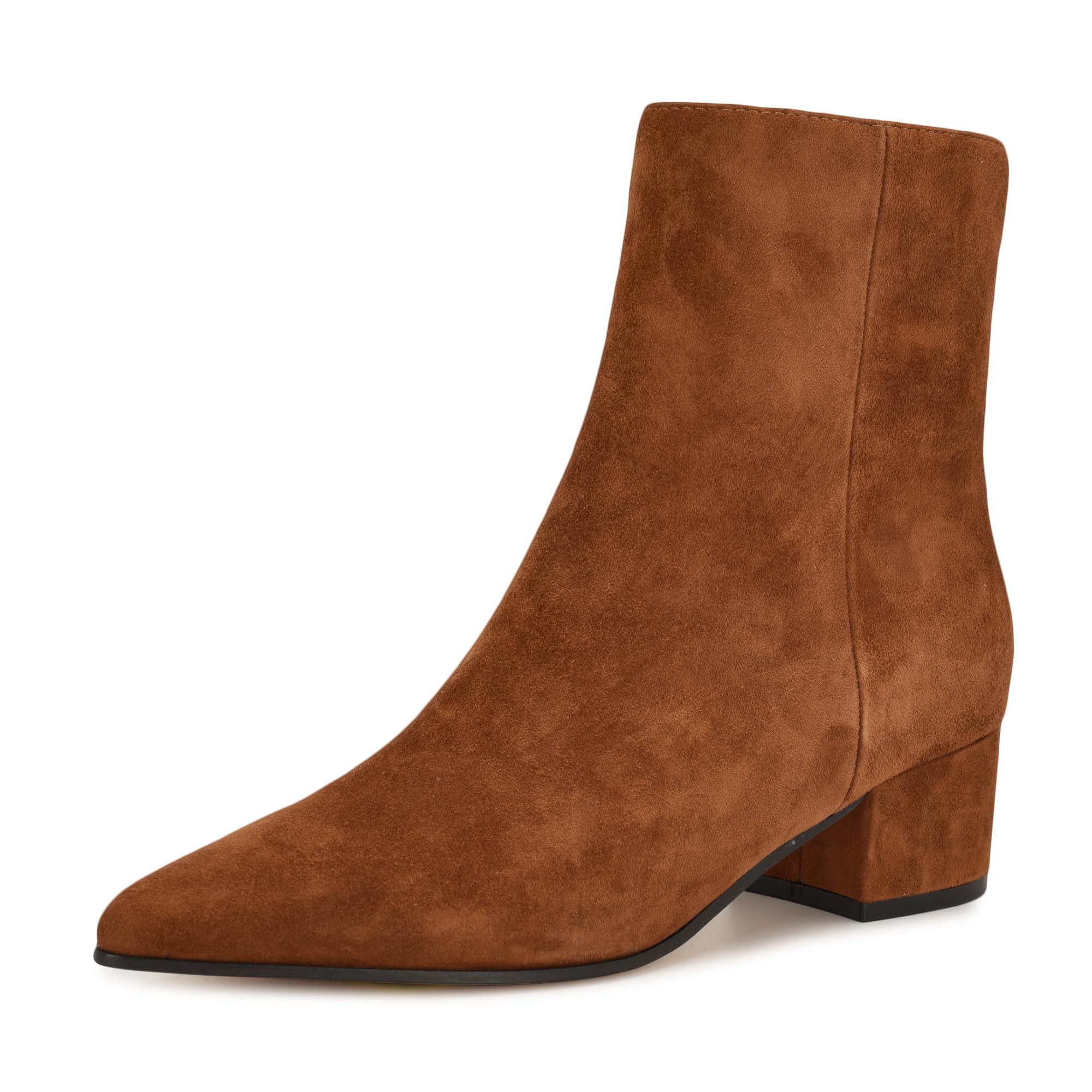 Nine West Women’s Maribu Bootie, Cognac Suede 121, 7.5