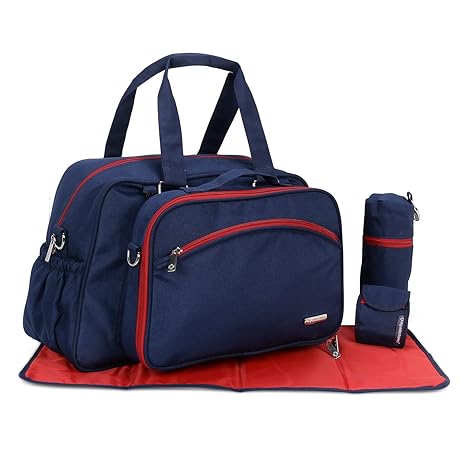 My Milestones Duo Detach 2-in-1 Baby Diaper Bag/Mothers Bag - Navy Blue