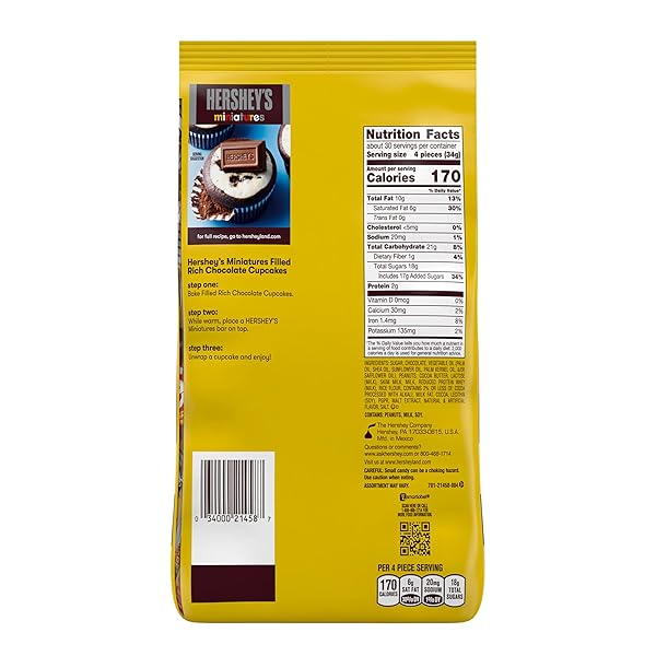 HERSHEY’S MINIATURES ASSORTED CHOCOLATE CANDY PARTY PACK, 35.9 OZ