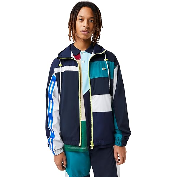 Lacoste Men's Recycled Polyester Track Jacket, Lapland/Green