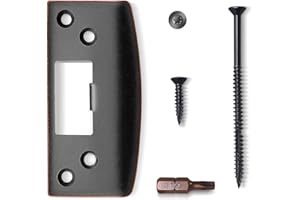 MOSECYOU Oversized Door Strike Plate, Extra Large Striker Plate, Large Opening to Fix Door Latch Misalignment, Cover Worn Jam