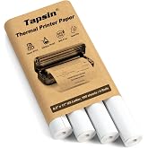 Thermal Printer Paper 8.5 x 11 Inch, US Letter Size Quick-Dry Thermal Printing Paper Rolls, Thermal Paper Compatible with M08F-Letter, M832, M834, MT800, MT800Q Portable Printer, 100 sheets / 4 Rolls