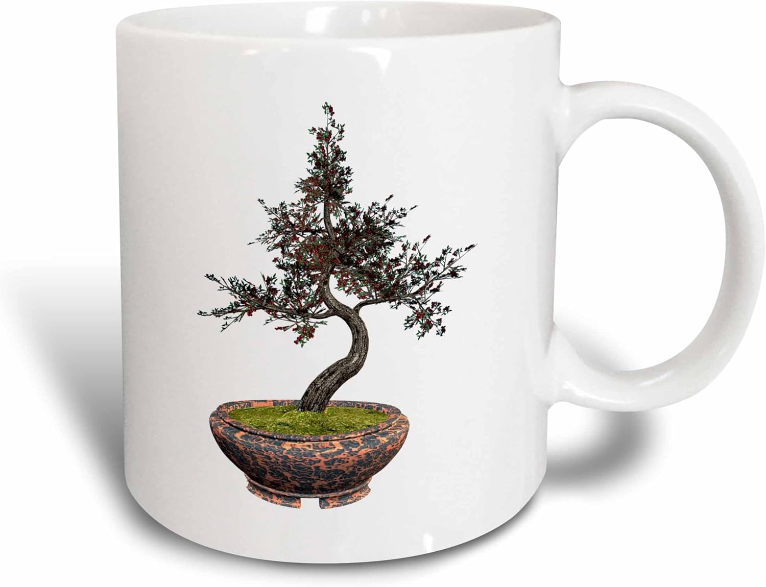 3dRose mug_179992_1 A Cherry Tree Bonsai with Cherries