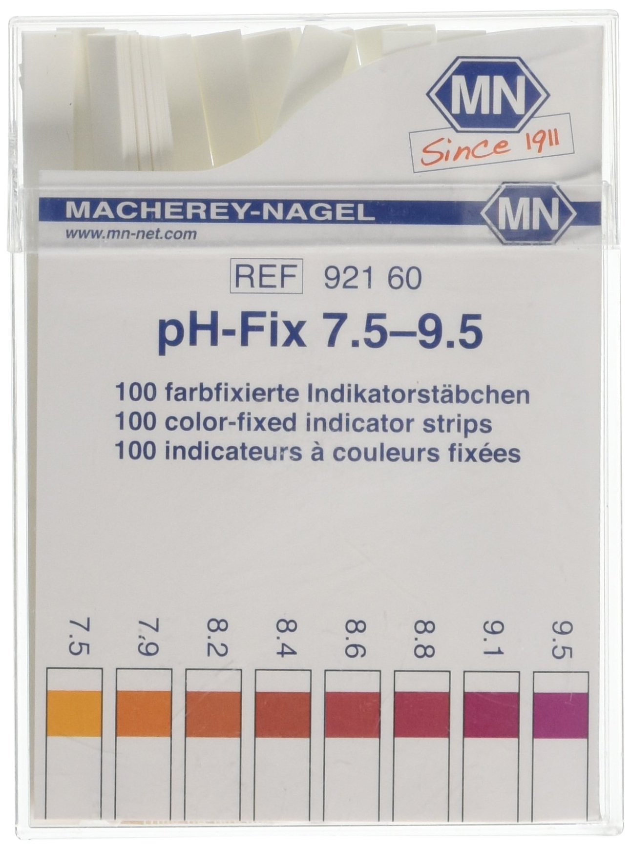 Camlab 1138929 pH-Fix indicator stick, pH 7.5-9.5, 6 mm x 85 mm (Pack of 100)