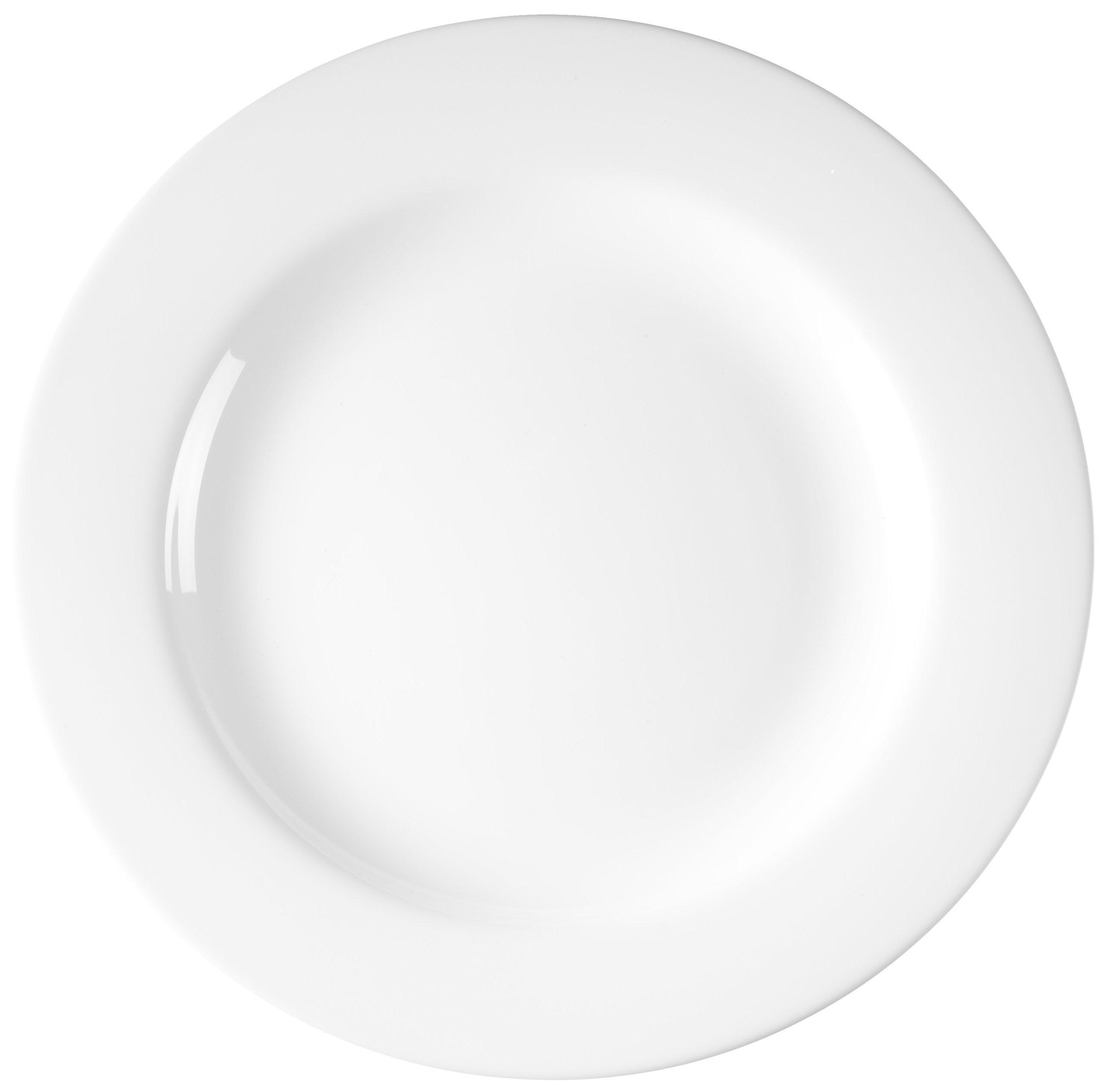 Esmeyer 440 012-054 Restaurant, White Glass, Set of 6 Dinner Plate 24.5 x 24.5 x 1.5 cm 6 Units