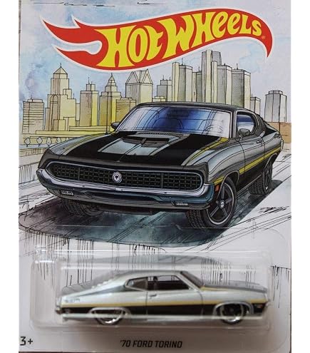 Amazon.com: Hot Wheels '70 Ford Torino Detroit Muscle Car Series 6