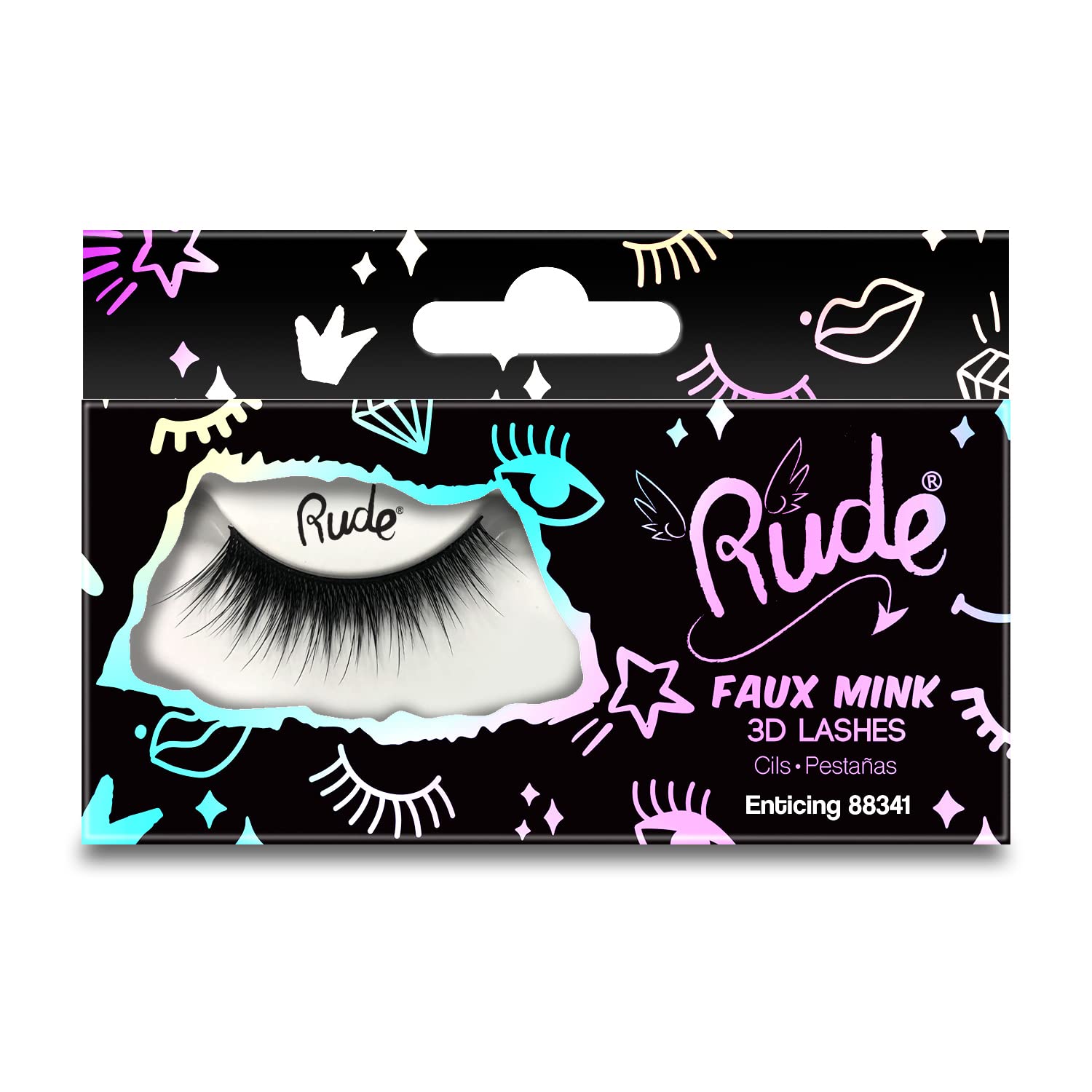 Rude Cosmetics Essential Faux Mink 3D Lashes - Enticing For Women 1 Pc Pair