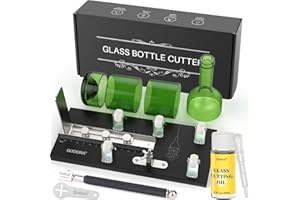 Glass Bottle Cutter & Glass Cutting Oil, Premium Glass Cutter for Bottles & Glass Cutting Oil Bundle - DIY Glass Bottle for C