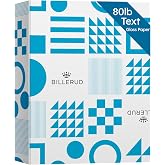 8.5x11 Gloss Digital Paper, Perfect for Color Laser Printing, Design Proposals, Flyers, Brochure, 8.5 x 11&rdquo; Letter Size, 80lb Text (32lb Bond) 96 Bright, Acid Free, Glossy Coated Finish | 500 Sheets