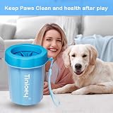 Tinioey Dog Paw Cleaner Muddy Paws Washer with 3 Towels Small/Medium view 3