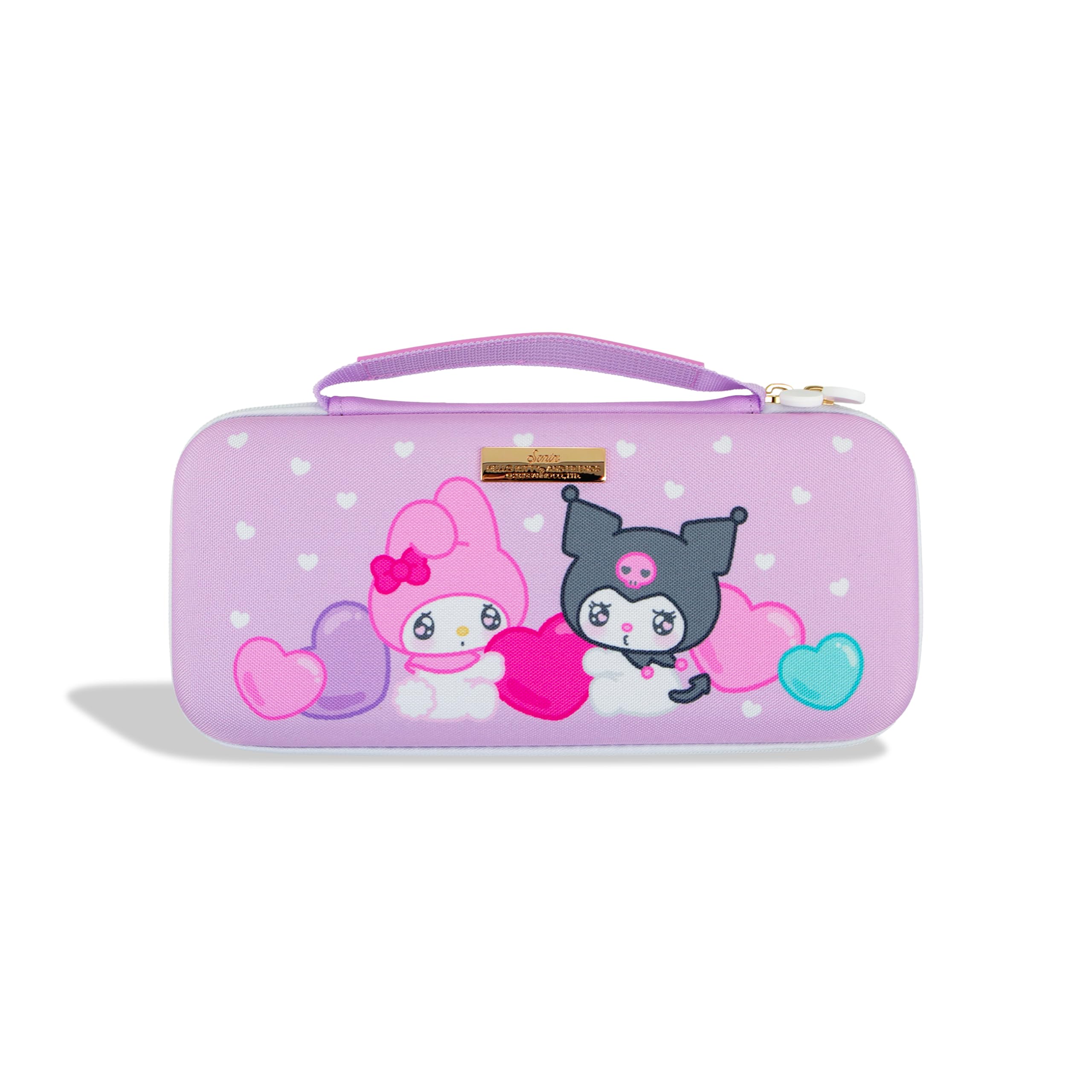 Photo 1 of *** CHECK PHOTOS****.   Sonix x Sanrio Carrying Case for Nintendo Switch 2, Switch 1, Lite, OLED, Protective Travel Case with Game Cartridge Storage | Kuromi & My Melody | Emokyun