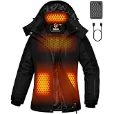 Wulcea Graphene Heated Jacket For Women 12V 18400mAh Fast Charge With Large Capacity