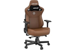 Anda Seat Kaiser 3 Large Gaming Chair for Adults - Ergonomic Brown Leather Gaming Chairs with Lumbar Support, Comfortable Office Chair with Neck Support - Heavy Duty Computer Chair Wide Seat Capacity