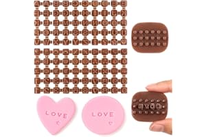 GTZIQA Number & Letter Stamps for Clay, 3 Pcs Polymer Clay Stamps Cookie Stamp Alphabet Symbols Custom Embosser Molds Pottery Stamp Small Letter Stencils for Baking, DIY Embossing, Cake Baking