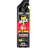 Raid Max Ant &amp; Roach Spray, Kills Ants, Raoches, and Other Insects on Contact, Kills Listed Insects for 6 Months, 14.5oz
