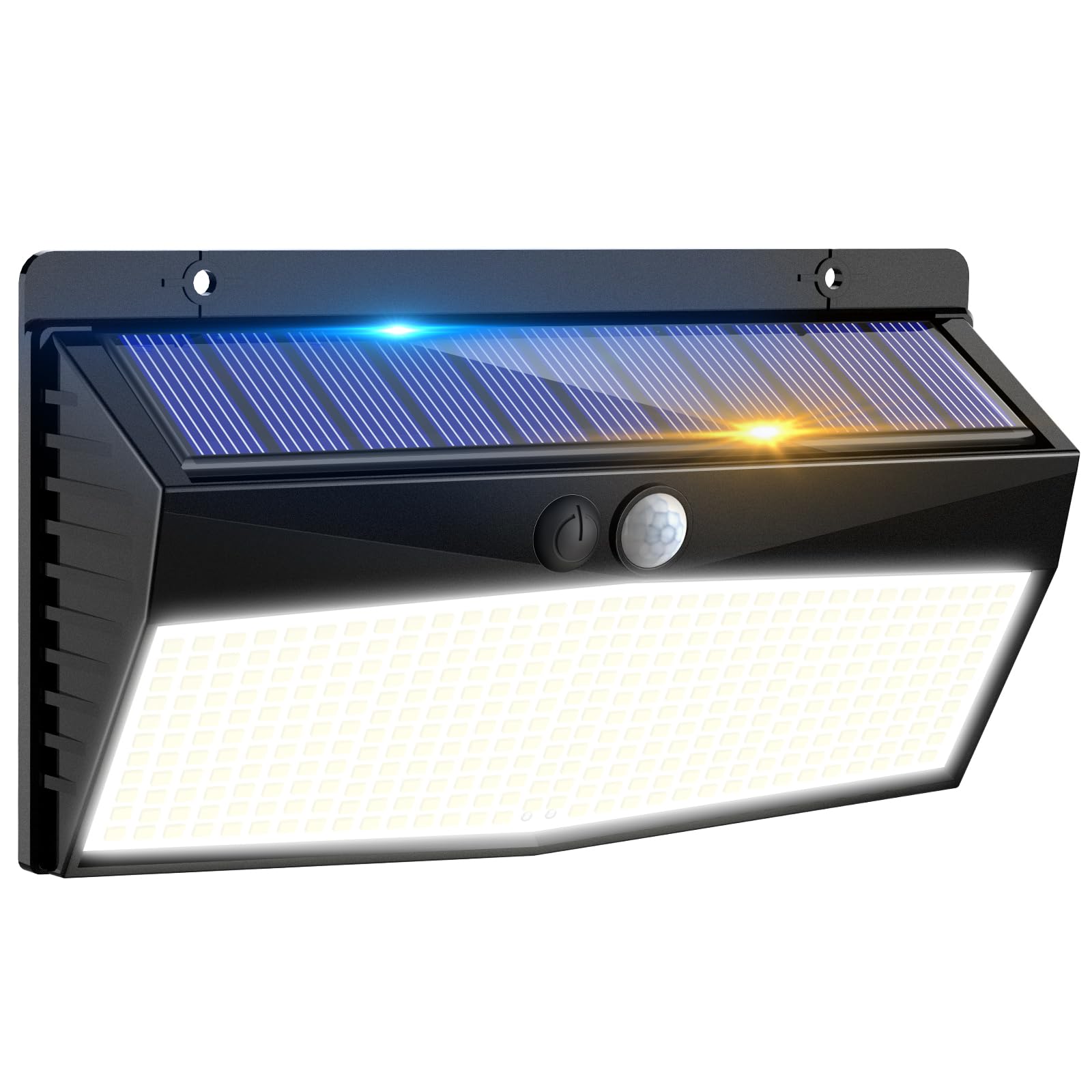 Photo 1 of 368 LED Solar Lights Outdoor Motion Sensor, Solar Fence With 3 Lighting Modes, Powered Security Waterproof for Outside Yard Wall Garden Backyard Garage