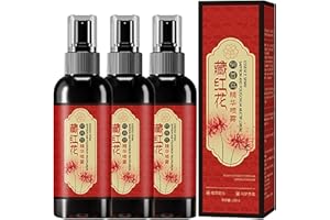 Saffron Hair Blackening Spray, Saffron Hair Spray, Natural Plant Saffrons and Polygonum Multiflorum Essence Sprays, Dryness a