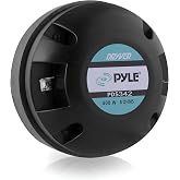 Pyle 1.35 Inch Tweeter Horn Driver-400 Watt High Power Car Audio Speaker System w/Flat Aluminum Voice Coil,Titanium Diaphragm, 1kHz-20 kHz Frequency,104 dB, 8Ohm, Heavy Duty 20 oz Magnet PDS342, Black