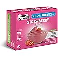 Simply Delish Sugar-Free Pudding Mix and Pie Filling - Strawberry Flavor - 48 gr - Vegan, Gluten Free, Non-GMO, Lactose Free,