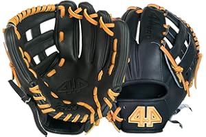 44 PRO BB Stock Rise Baseball Glove for Youth & Little Leagues, Age 8-12, Infield & Outfield, H-Web, Easy Break-in, Narrow Fi