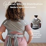 Boba Baby Wrap Carrier Original Grey 7–35 lbs Ergonomic Hip Healthy view 6