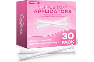 TENKAIWICK 30 Pack Disposable Vaginal Suppository Applicator for Women, Vaginal Applicator fits Size 0/00 Cap-Sules and Most Pills, Tablet Suppositories, Individually Wrapped